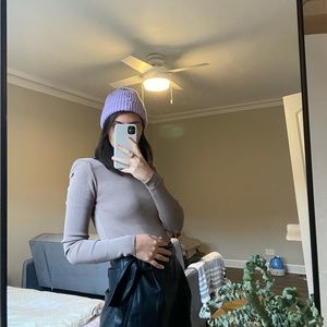 Zara long sleeve shoulder pad top